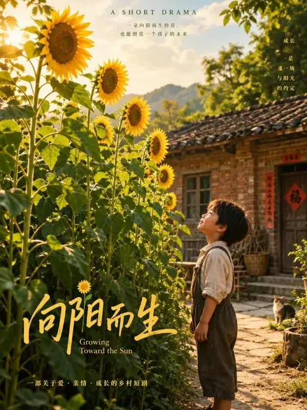 《老屋门前的向日葵》- 红豆短剧亲情治愈短剧封面